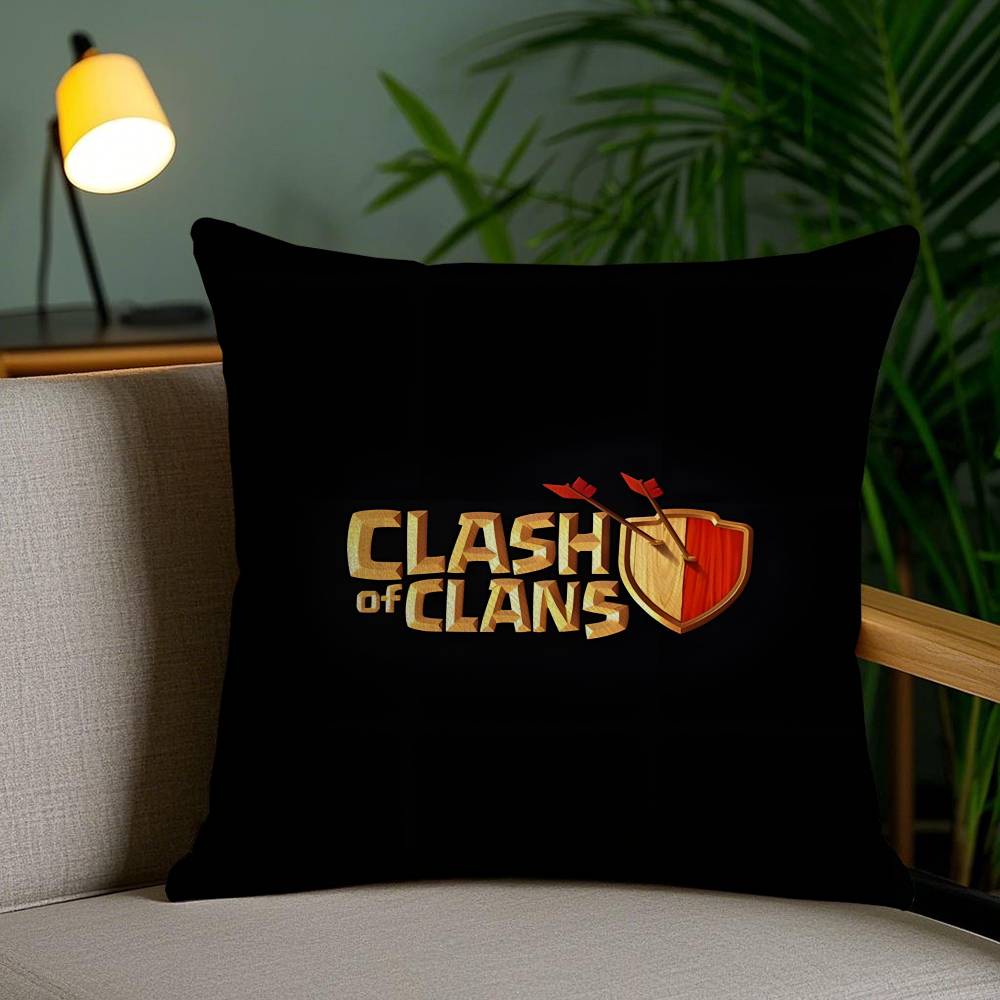 Game C-Clash Of C-clans Cute Fighting Pillow Case Sofa And Living Room Decorative Cushion Covers Dust-proof And Mite-proof F