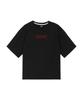 BATTRACT Red Bet Oversized Short Sleeve Tee [Black]