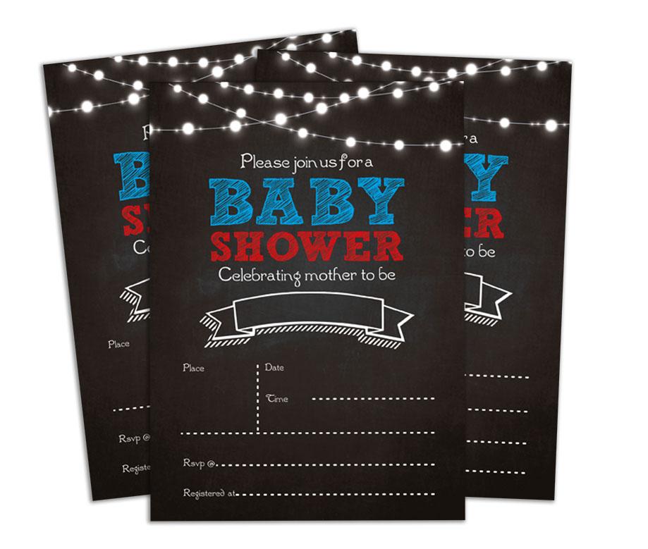 Darling Souvenir Baby Shower Invitation Card 28 Pcs Fill or Write In Blank Invites Printable Party Supplies