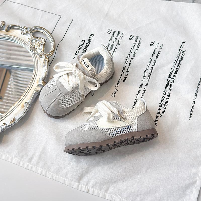 Korean version of children's sports shoes 2025 spring and summer girls' moral training shoes breathable mesh boys' casual shoes baby shoes