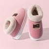 New striped cotton slippers, warm, comfortable and non-slip indoors at home, autumn and winter couples can wear men's cotton tows outside