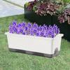 Windowsill Planter Window Box Planter Novelty with Drainage Tray Vegetable Flower Planter Box Rectangular for Garden Yard