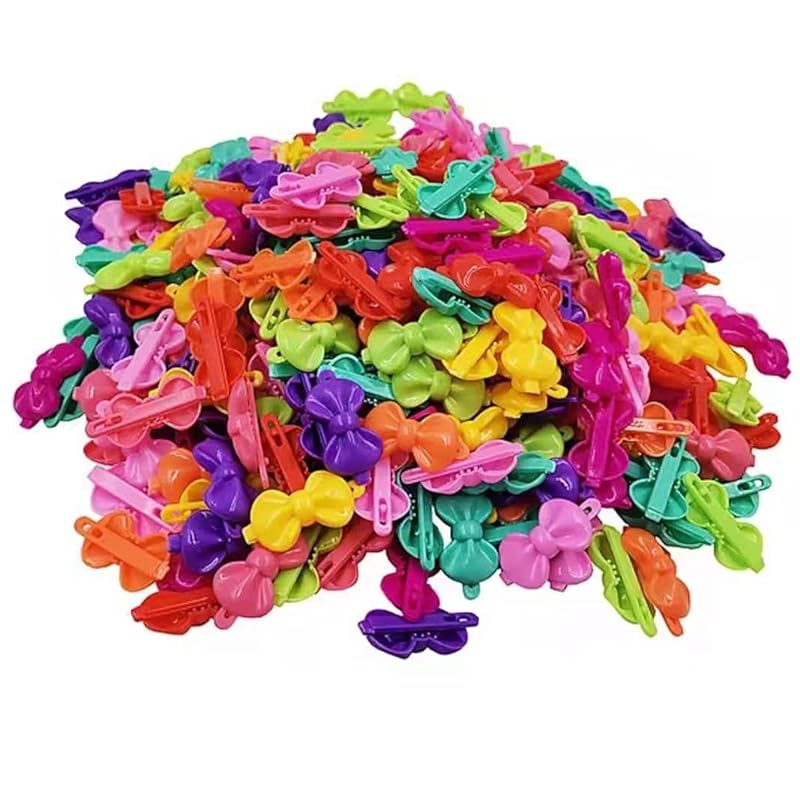 FZBNSRKO 100pcs Color Mini hair Clips,Children's Hairpin for Little Girls(butterfly's style)
