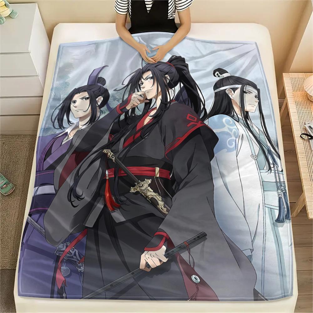 1 ST Grandmaster of Demonic Print Flanellen Deken, Hoge Kwaliteit Alle Seizoenen, Woondecoratie, Warmte en Comfort, Perfect voor Kerstcadeaus