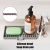 Bathroom Soap Holder Silicone Bar Soap Holder For Shower Self-Draining Non-slip Space-Saving Bathroom Organizer For Countertops