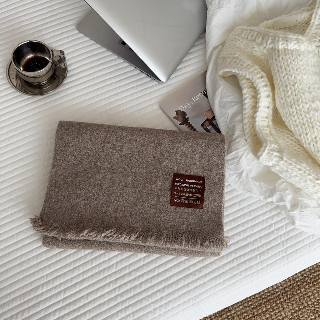 Einfarbiger Kaschmir-Imitat-Schal für Damen, geeignet für den Winter, geeignet für Paare, doppelt verwendbar, warm, lang, dick