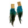Ethnic Silver Needle Feather Tassel Stud Earrings – Versatile & Stylish Design