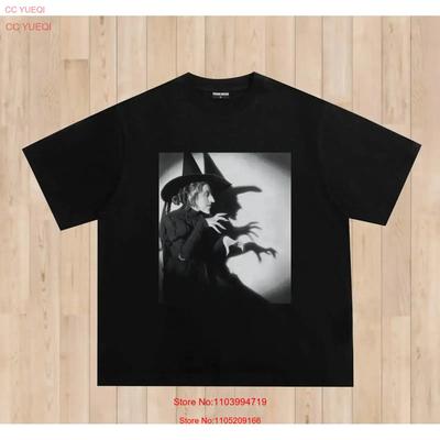 Witch Shadow T Shirt Halloween Oz Wizard Dorothy Movie Vintage Washed Breathable Homme Stylish Casual Comfortable Versatile
