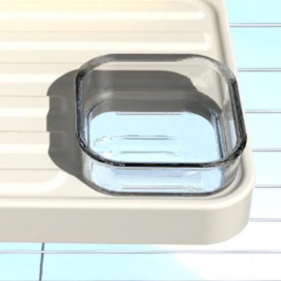 Vogelsitzstange, Plattform, Kunststoff, Papageiensitzstange, Ständer, Regal mit Futternapf, Vogelkäfig-Zubehör für Sittiche, Nymphensittiche, Unzertrennliche, Wellensittiche