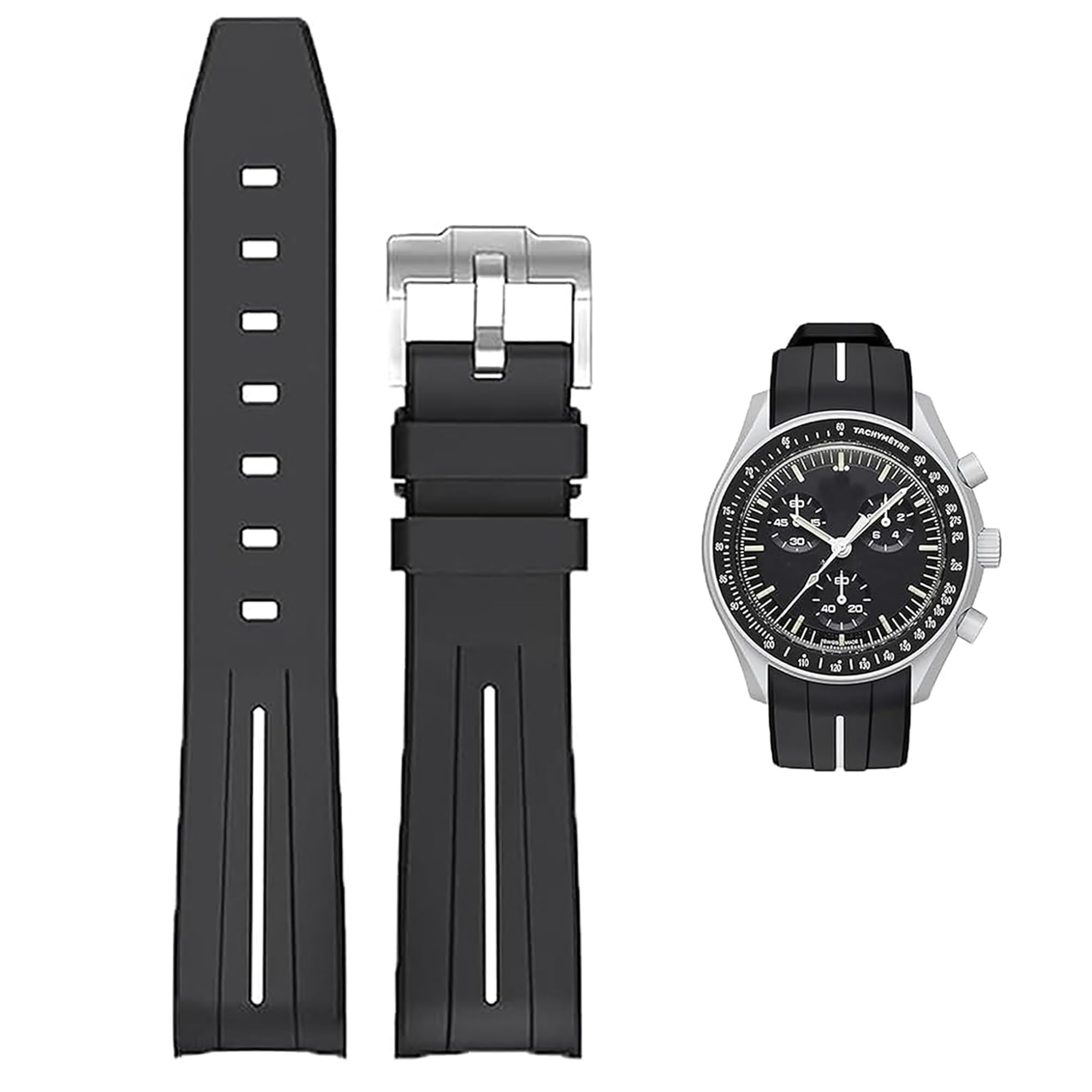 

[Ylfcly] 20mm Silicone Watch Band for Omega X Swatch Speedmaster MoonSwatch