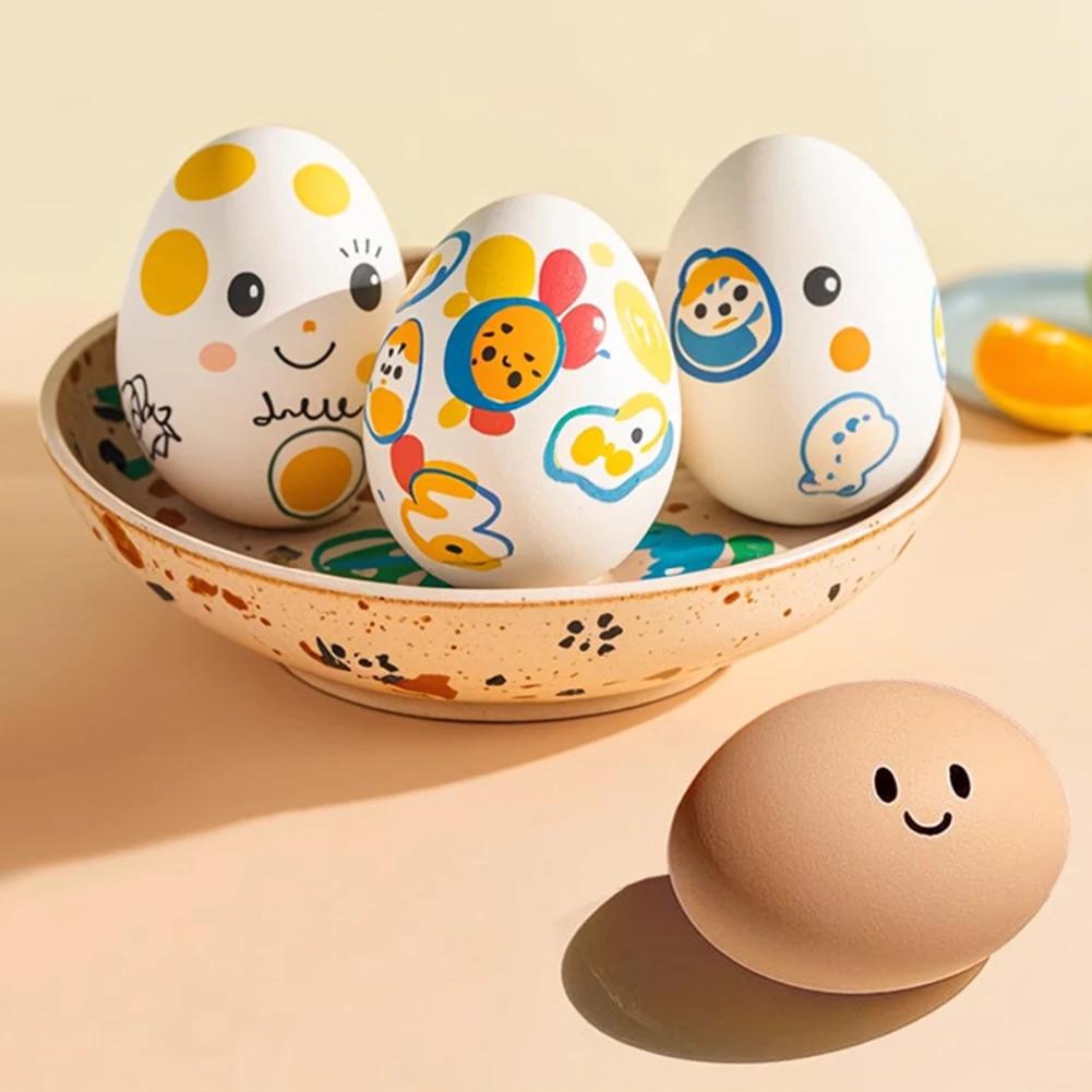 Easter Decorations Paintable Smooth Surface Wooden Easter Eggs DIY Crafts for Home Spring Party Holiday Ornaments