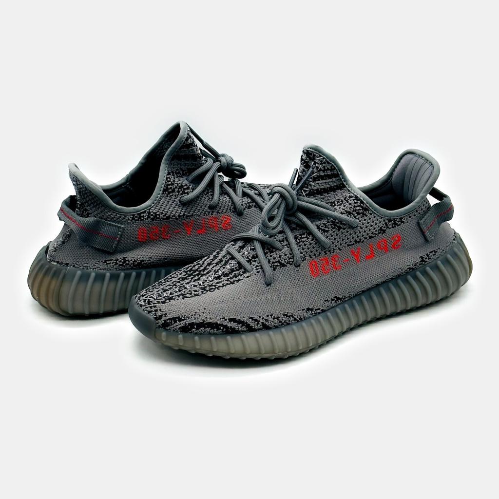 AH2203 Adidas Yeezy Boost 350 V2 Beluga 2.0 Grey Bold Orange DGH Solid Red Mens