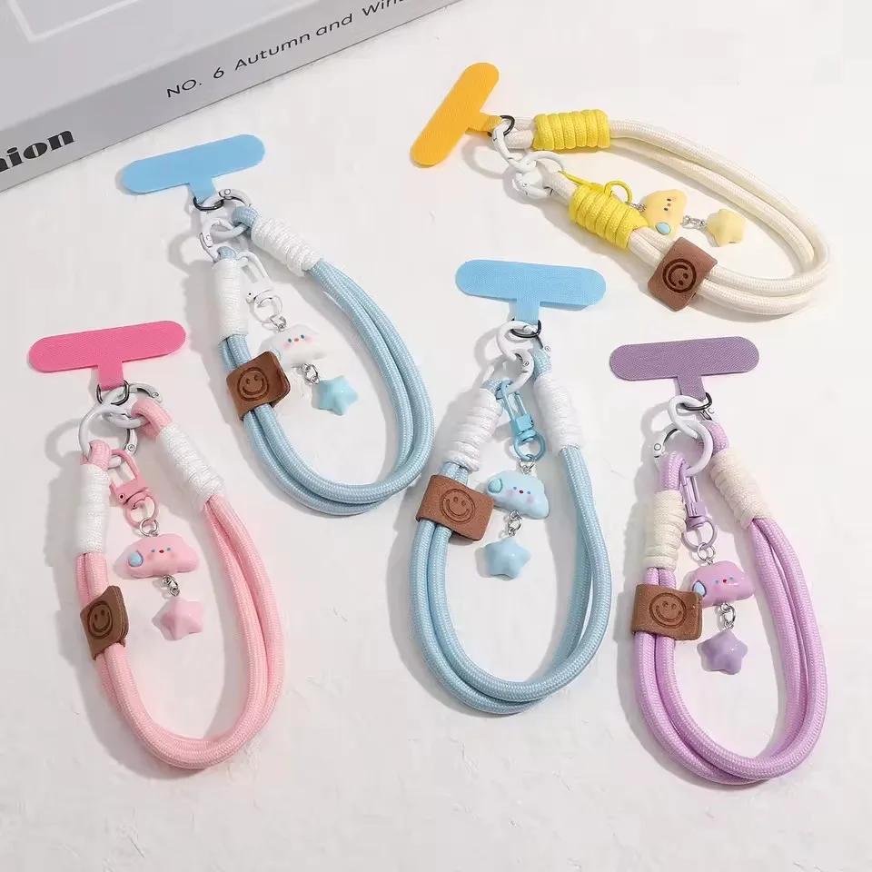 Double Ended Rope Keychain Cartoon Cute Pendant Phone Case Lanyard Wristband Lanyard Detachable Can Be Used for Decoration