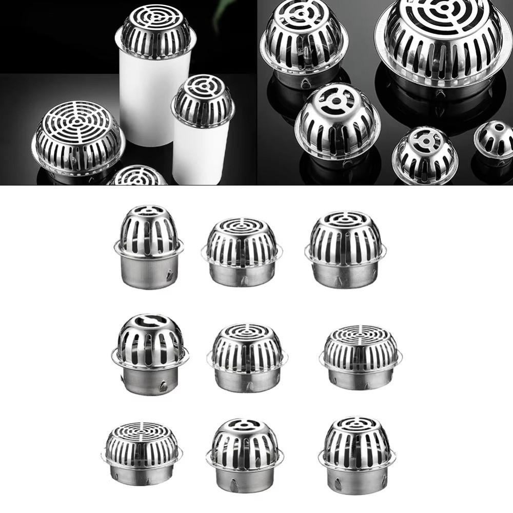 New Stainless Steel Floor Drain Strainer Convex Round Shape Drain Cover Slotted Anti-Clog Filter Screen Cover Roof Drainage