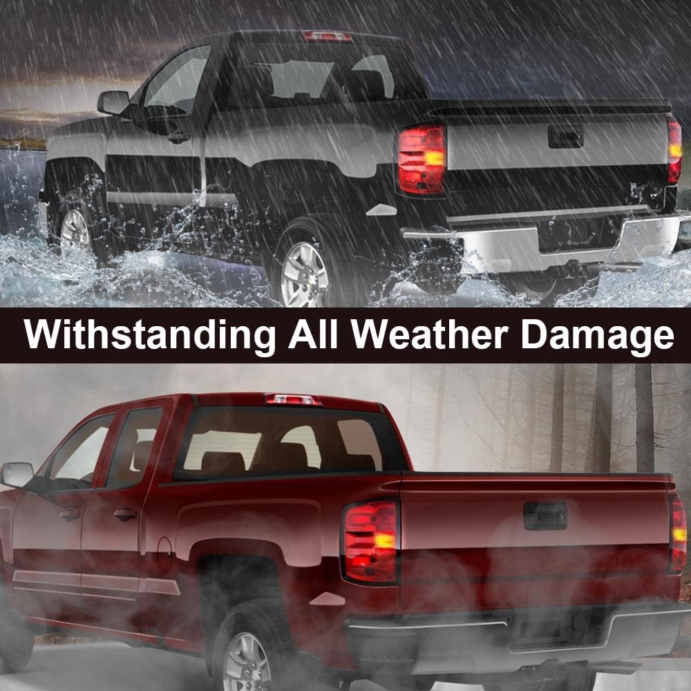 Rear Tail Lights Assembly Red Lens Left Driver Side Compatible With Chevy Silverado 1500 2014-2018/Fit Chevy Silverado 1500 Limited 2019