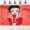 Retro Cartoon B&Bettys Boops Background Kids Birthday Decorations Party Supplies Girls Photo Shoot Props Gifts Backdrop Banner