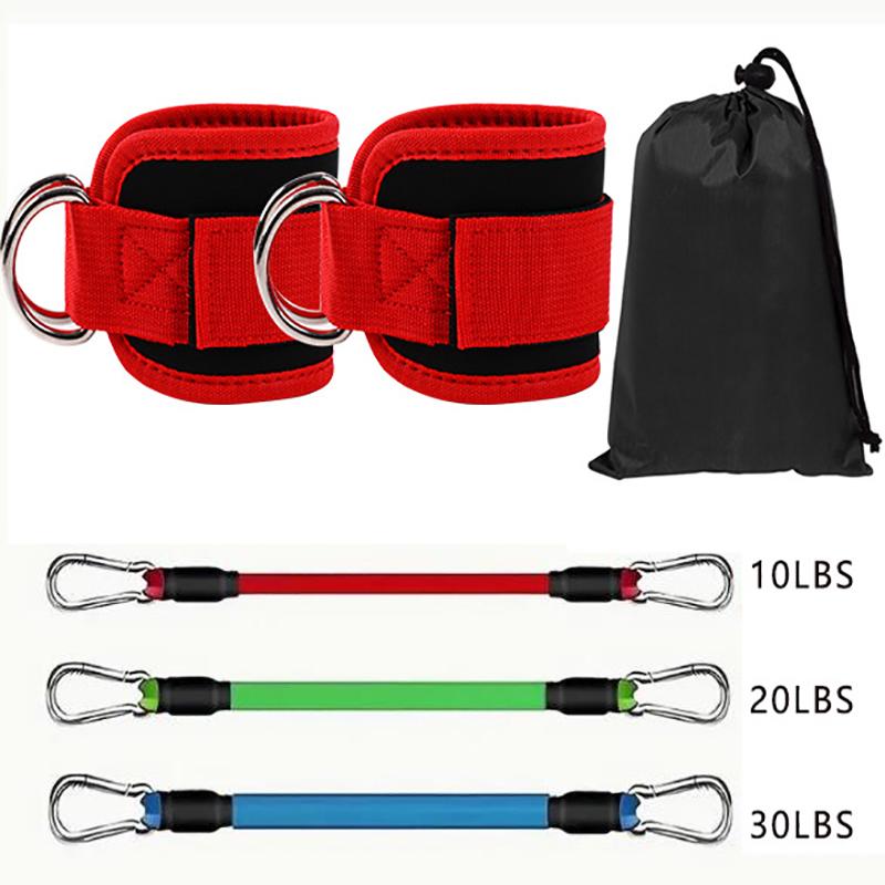 

Ankle Straps Resistance Bands Set Fitness Workout Yoga Exercise Equipment Glutes Legs Strength Training for Gym Man Woman червоний