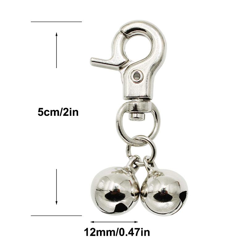 Benepaw Stainless Steel Bells For Dog Collars Pet Collar Charm For Dogs Cats Heavy Duty Snap Clips Puppy Pendant Accessories
