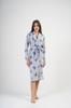 Women's Fleece Robe Tied L Vienetta Warm Comfortable With Butterflies