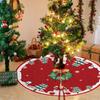 1 Stück Weihnachtsbaumdecke Rot Golden Feiertagsdekorationen mit wärmenden Sternen, strapazierfähiges Polyestergewebe für drinnen und draußen Weihnachtsbaum Zuhause
