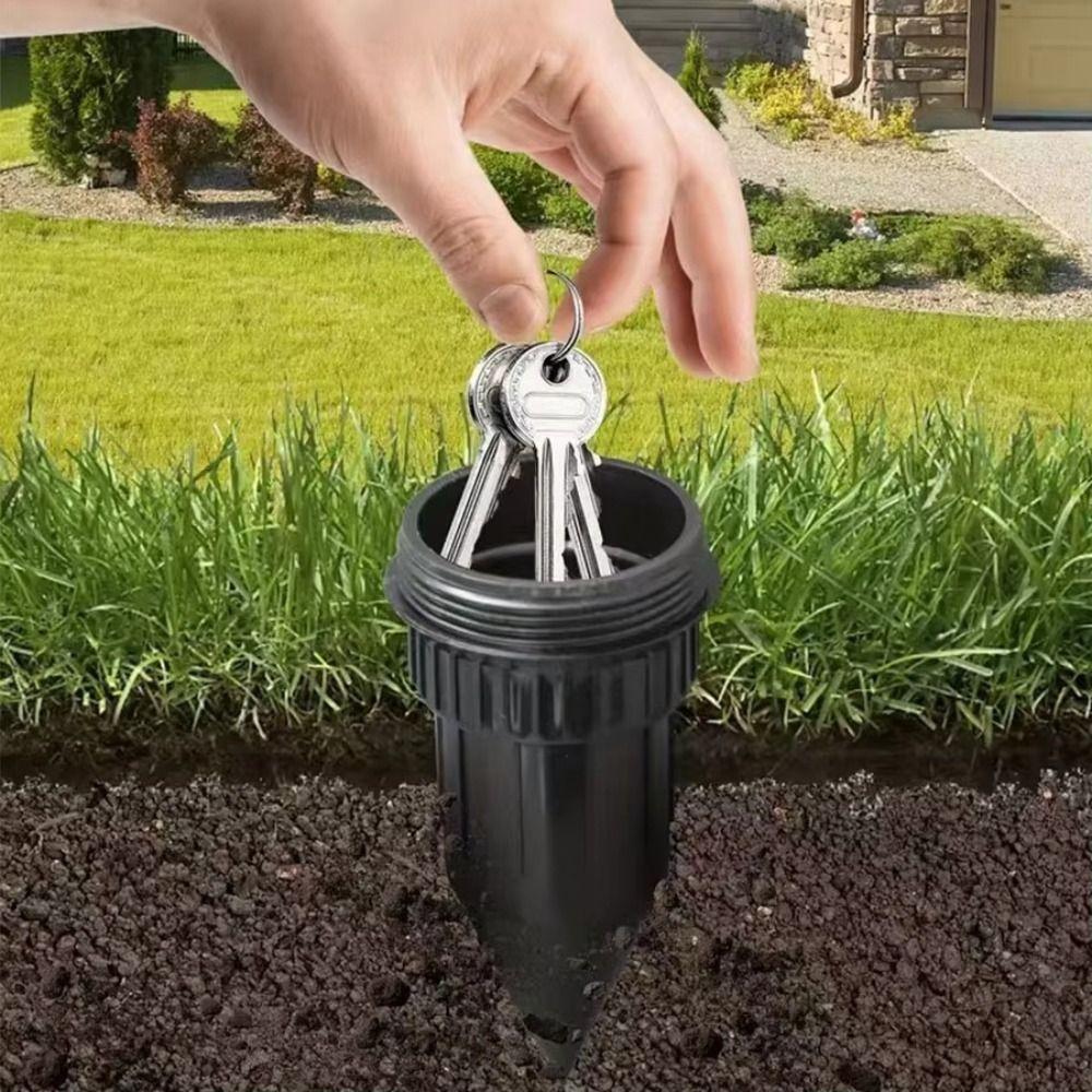 Key Safe Garden Key Concealer Realistic Underground Watering Can Outdoor Security Lockbox Garden