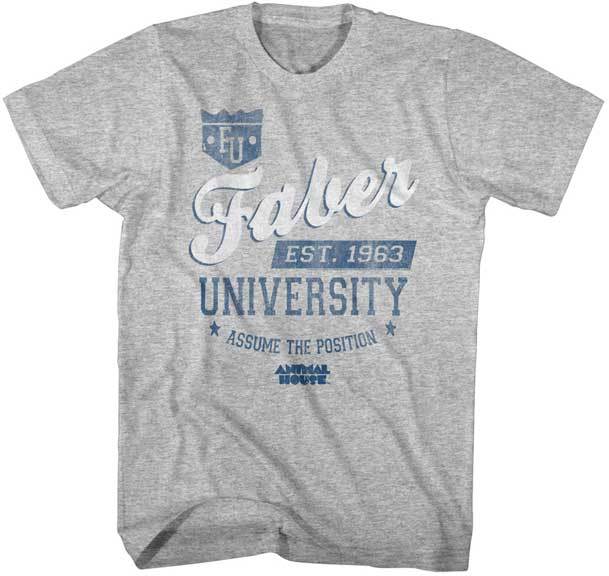 Animal House Movie Faber College Assume The Position Men T Shirt XXXL