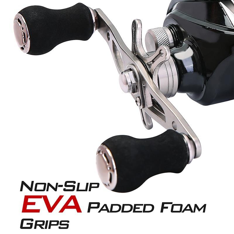 Baitcasting Fishing Reel 17 +1 Shielded Bearings Carbon Drag 8KG Left Right Hand Casting Reel