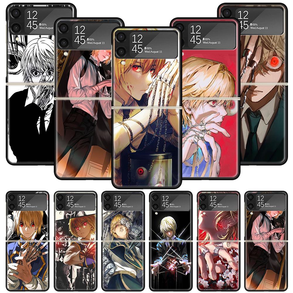 Huner X-Hunters Kurapika Phone Case For Samsung Galaxy Z Flip 7 6 5 4 3 5G Shockproof Cover Z Flip7 Flip6 ZFlip5 Flip3 Flip4 Lux