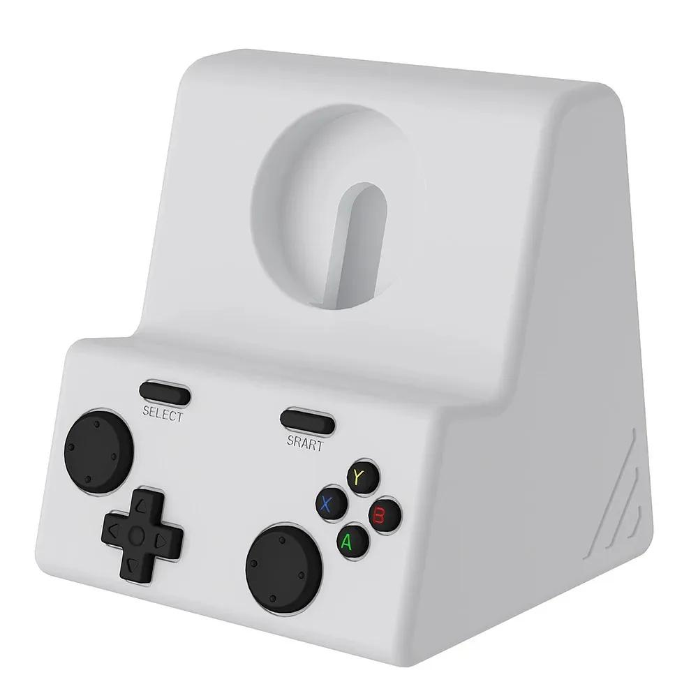 Schreibtischhalter für Apple Watch Ladegerät Ständer Retro-Computermuster Ladestation für iWatch 10 9 8 7 6 5 4 3 2 SE Silikon-Dock