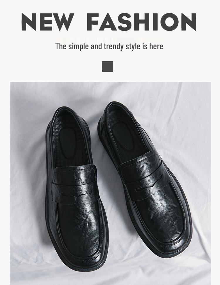 Four Seasons Men's Slip-On Loafers: Soft Sole Casual Driving Moccasins, Small Leather Shoes