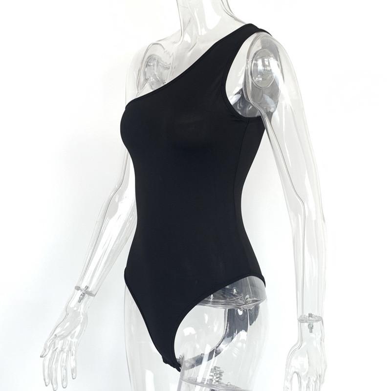 European Style Bodysuit With Asymmetric Design For Summer Party Wear Women