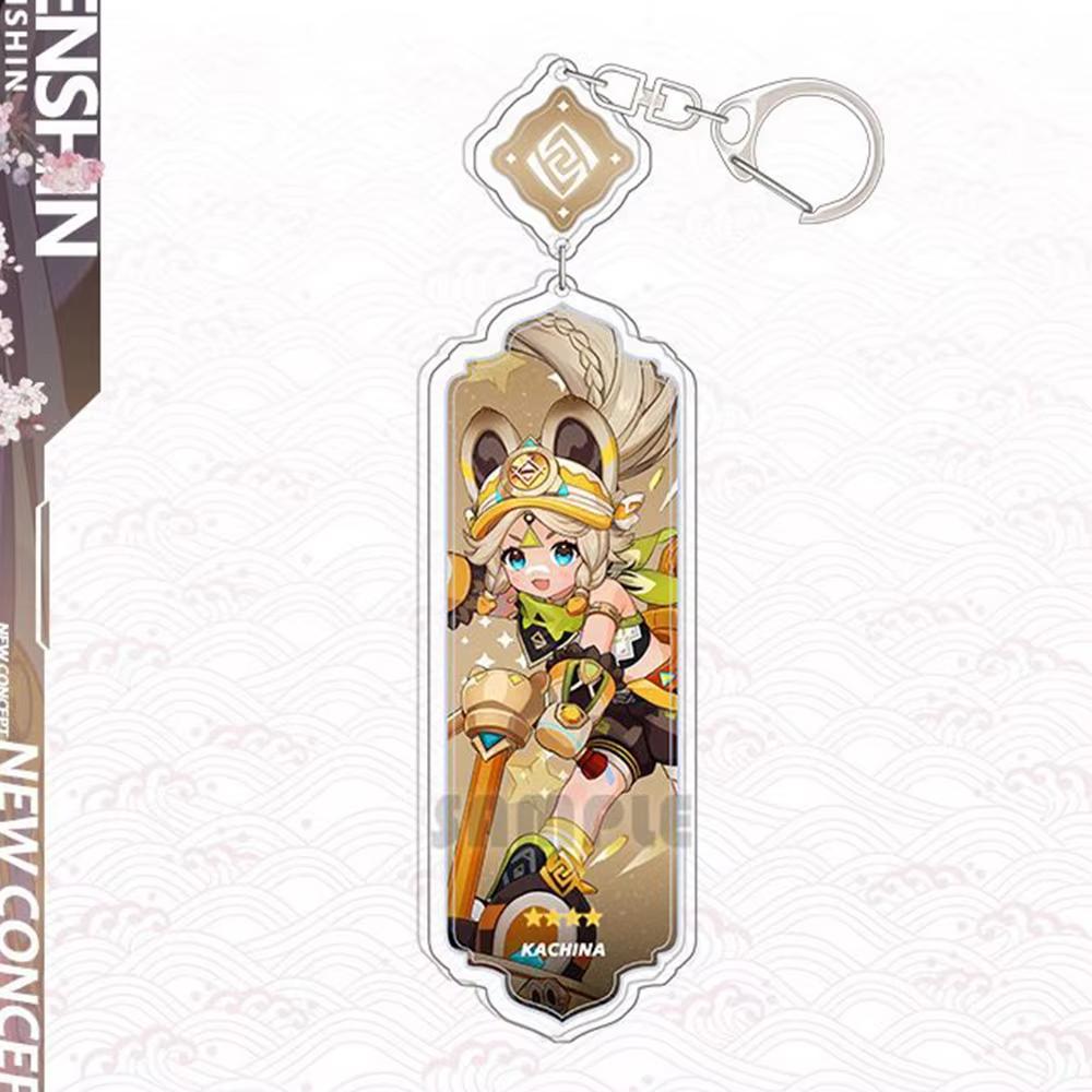 Portachiavi Anime Linnea Flins Durin Mualani Furina Arlecchino Accessori Portachiavi Genshin Impact Ciondolo Carino per Borsa Portachiavi Regalo