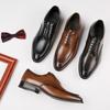 New Business Formal Wear Leather Shoes Men's Retro British Style Teenagers Work Shoes Gentleman Oxford Derby Shoes