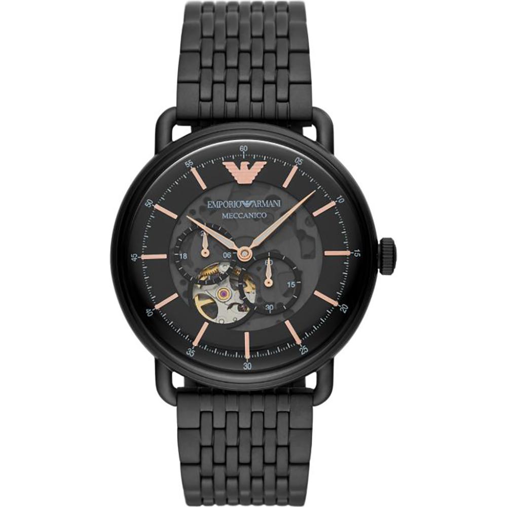 Emporio Armani Aviator Black Metal Men s Quartz Chronograph Watch AR60025 чёрный