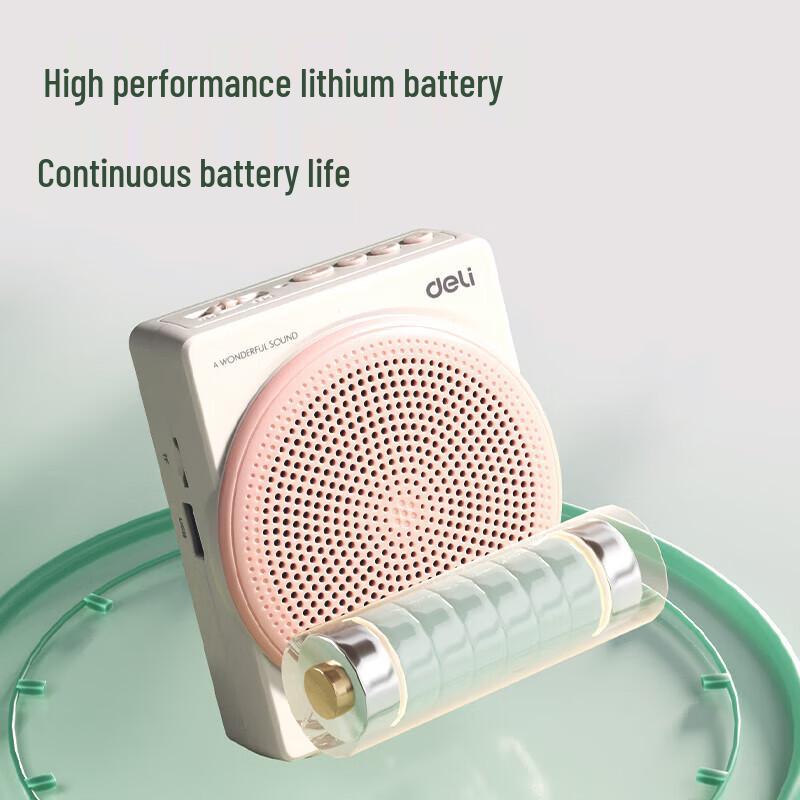 Deli 10W Portable Wireless Voice Amplifier with Microphone