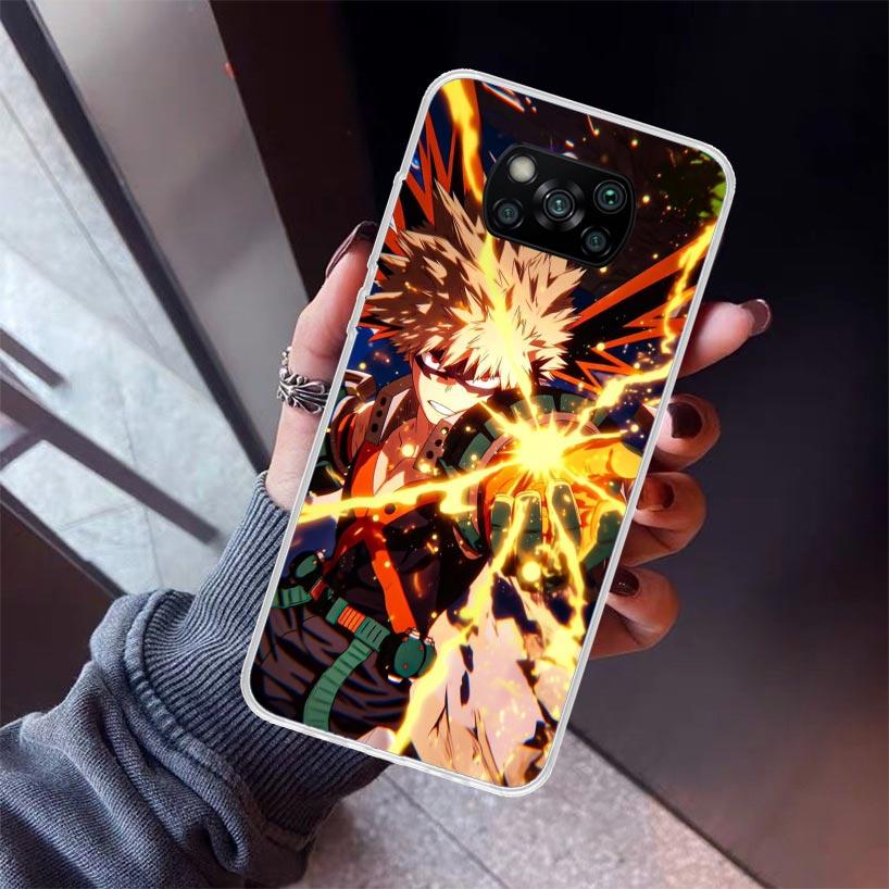 Bakugou Katsuki MHA My Hero Phone Case For Xiaomi Poco X7 X6 X5 Pro F7 Ultra Redmi 15C 15 13 13C 12 12C 10 10A 10C 9 9A 9C 9T Sh