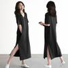 Women's Plus Size Modal Nightgown with Bra Pads - Summer Loose Fit, Short Sleeve, Long Style