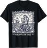 Vintage Gothic Mermaid Siren T-Shirt for Girls - Feminist Style