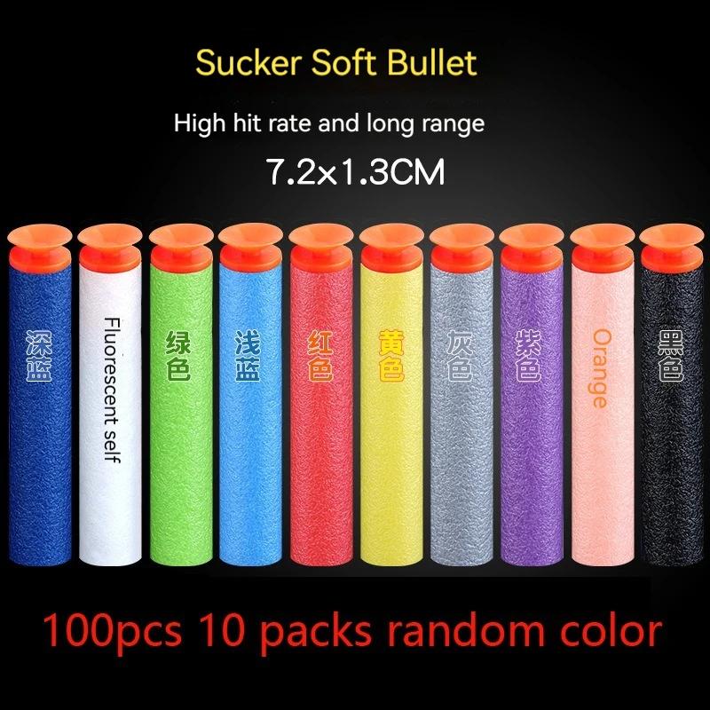 7.2cm Hollow EVA Bullet for Foam Dart Toy Gun Elite Soft Bullet Toy Gun M416 Bullets for Nerf Gun Accessories