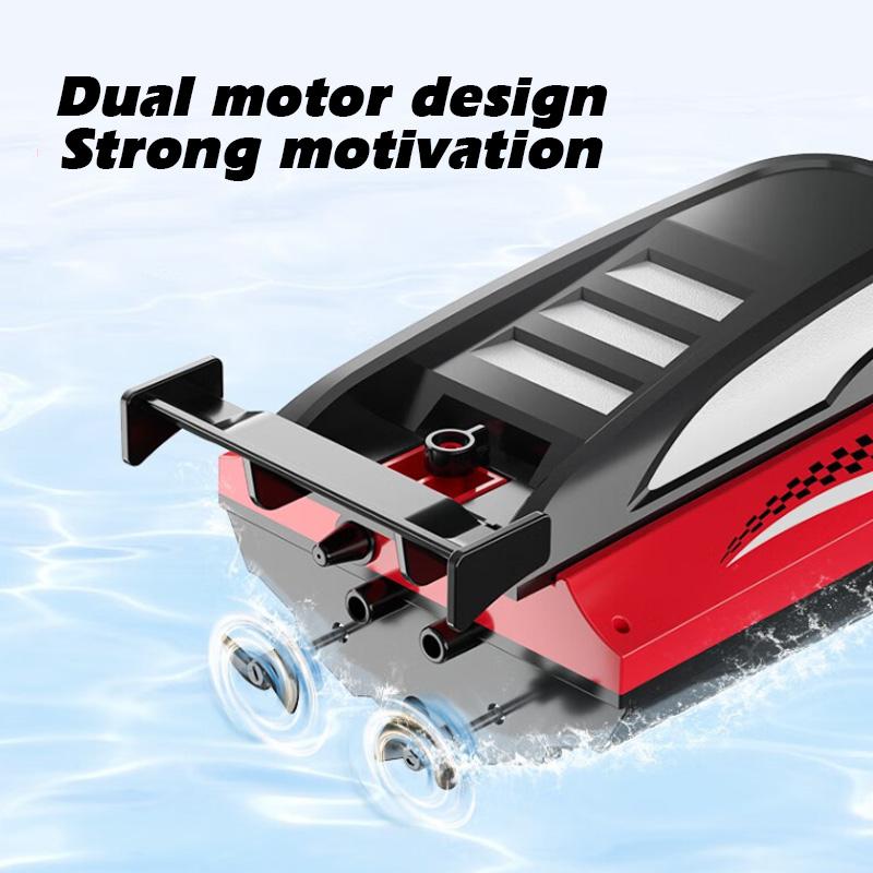 27MHz High Speed Remote Control Boat | Dual Motor Waterproof - Water Speed Boat Child Model Kids Boys Outdoor Pool Toys Gifts