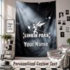 Wall Hanging Tapestry With Custom Name & Text, Linkin Park Decorative Tapestry For Bedroom