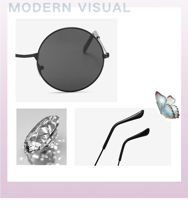 Männer UV400 Polarisierte Sonnenbrille Retro Runde Rahmen Frauen Polarisierte Gläser Sonnenbrille