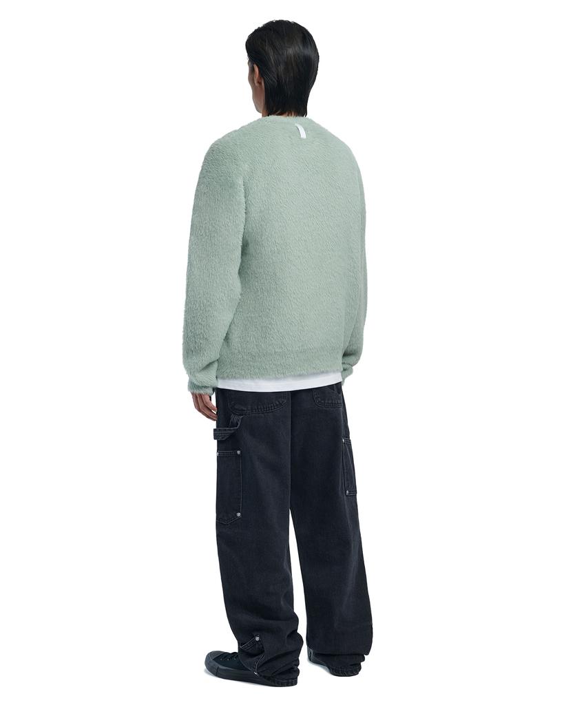 Nomaenyueol Cropped Hairy Knit - Dust Mint