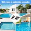 Kit di fissaggio per avvolgitore coperture solari 6 Pezzi Cinghie per coperture solari 6 Velcro 6 Clip Cinghie per coperture solari per piscine interrate