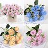 Artificial Rose Flower Bouquet With Silk Material For Home Wedding Decoration