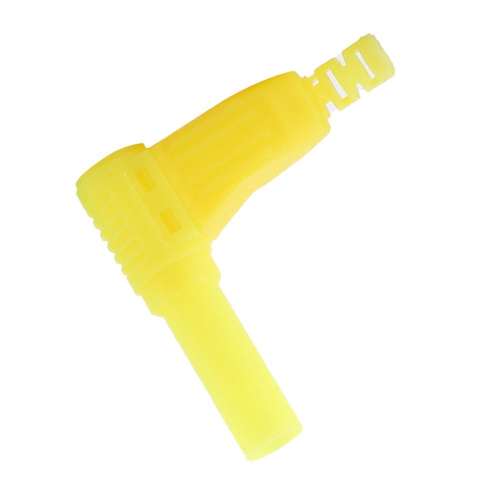 10pcs P3014 4mm Banana Plug Safety Seal Protection Shrouded Right Angle Cable Wire Connector