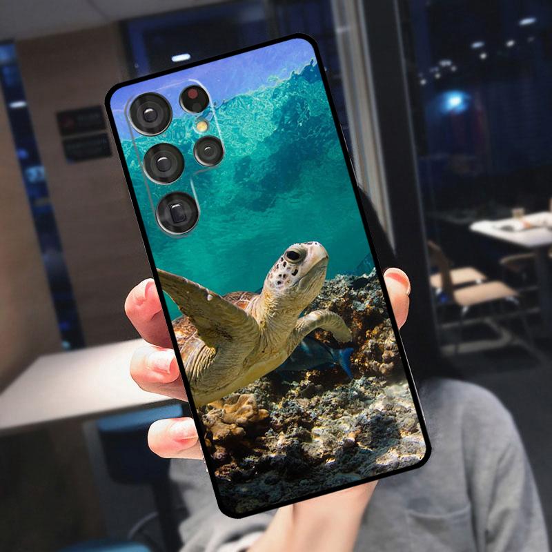 Cute Cartoon Turtles Case For Samsung Galaxy S22 S21 S23 Ultra S8 S9 S10 Note 10 Plus Note20 Ultra S20 FE Cover