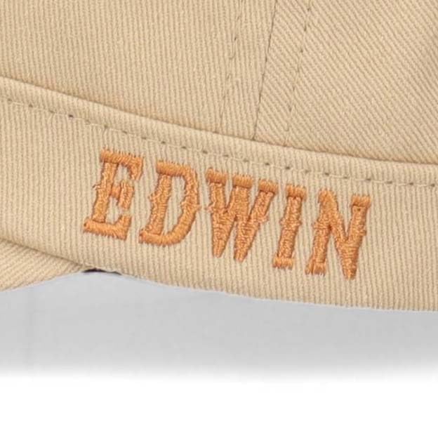 EDWIN Cotton Twill Work Cap, Basic Simple Design, Beige, Men's Casual Hat, Japanese Brand