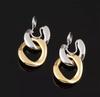 Vintage Real Gold Plating Geometric Metal Hoop Mosquito Coil Clip On Earrings for Women Minimalist Non Pierced Ear Clips