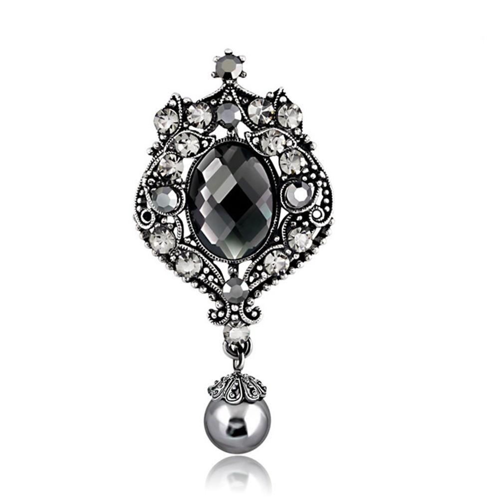 Elegant Rhinestone Flower Brooches for Women Fashion Clothing Pins Party Jewelry Accessory Gift